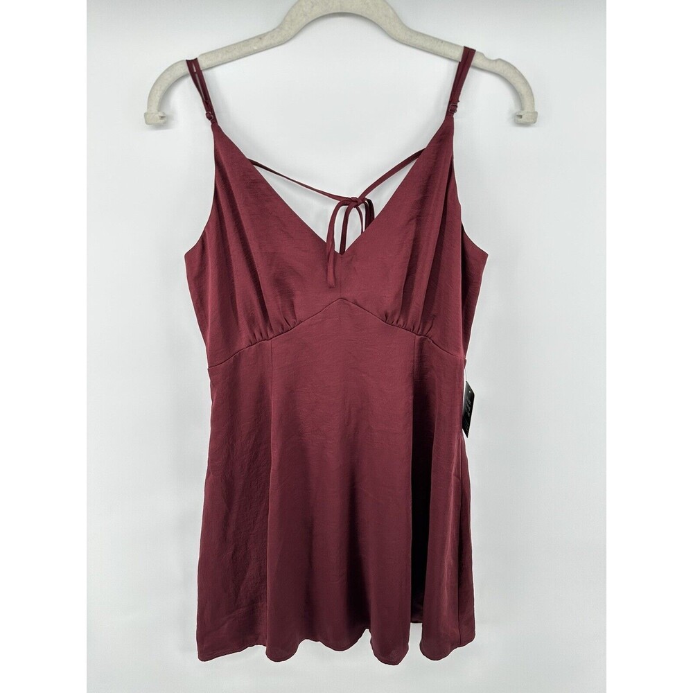 EXPRESS MINI SHEATH DRESS spaghetti strap M Maroon